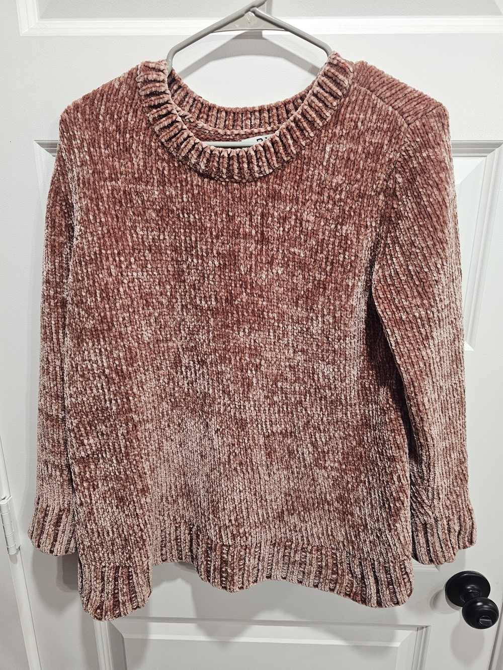 Orvis Chenille Crewneck Sweater in Dusty Rose